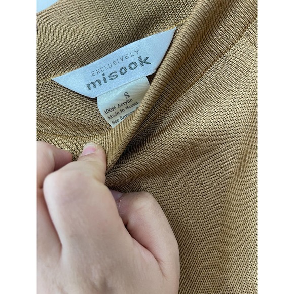 Misook Straight Leg Knit Pants in Camel Size Small - Picture 4 of 5